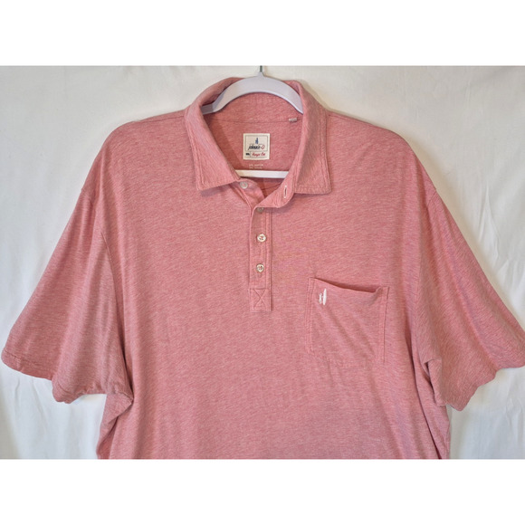 Johnnie-O Mens Pomegranate Heathered Original 2.0 Polo Shirt XXL - Picture 4 of 9